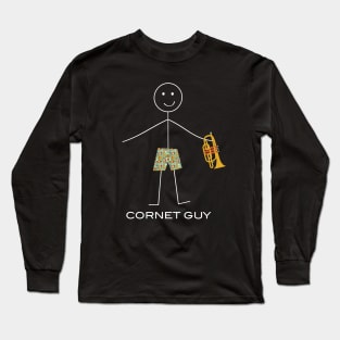 Funny Mens Cornet Design Long Sleeve T-Shirt